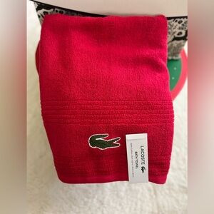 Lacoste Logo Bath Towel, 100% Cotton 30"x52"